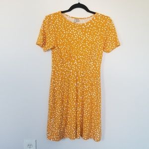 ASOS mini tea dress yellow polka dot